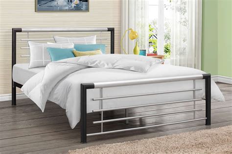 Great savings & free delivery / collection on many items. Atlanta Black & Silver Metal Bed Frame - Grade Mesh Base