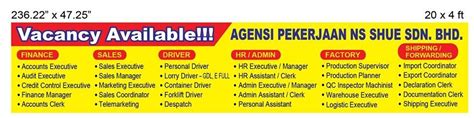 Candidates will undergo a profile evaluation as well as career. Working at AGENSI PEKERJAAN NS SHUE SDN. BHD. company ...
