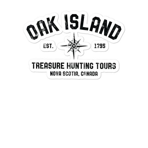 Oak Island Treasure Hunting Tours Vintage Compass Mystery Sticker Bobby