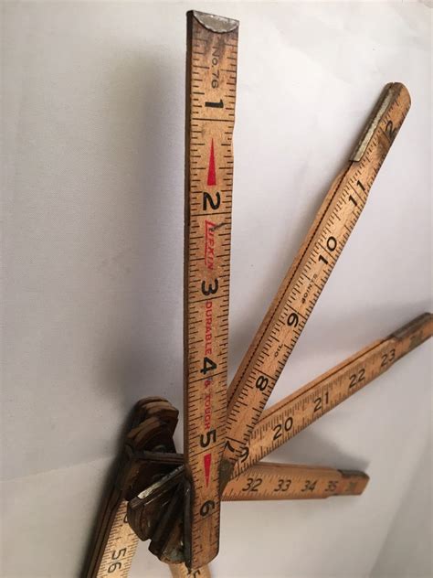 Vintage Lufkin Durable And Touch Folding Ruler Etsy