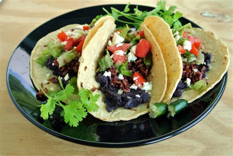 Easy to make with canned black beans. Double Black Bean Tacos