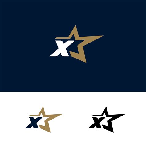 Letter X Logo Template With Star Design Element Vector Illustra 588125