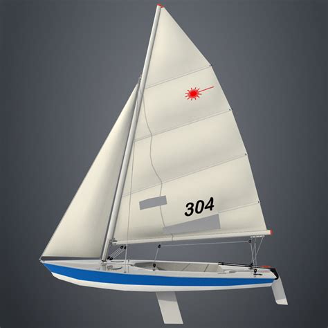Laser Class Sailboat 3d Model