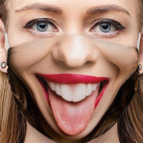 Schutzmaske Lustiges Gesicht Mund Cosplay Party Halbmaske Outdoor Anti Staub Ebay