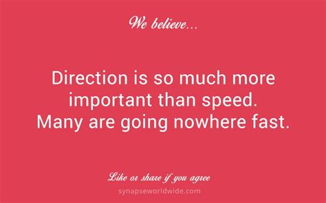 Inspiring business thoughts - Direction vs Speed | Inspiring business, Thoughts, Inspirational ...