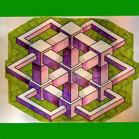 Impossible On Behance Geometric Drawing Graph Paper