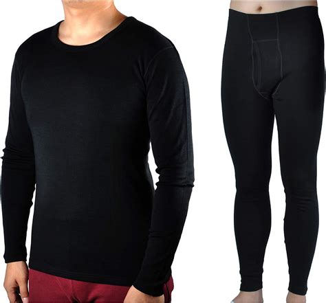 Mens Male 100 Pure Merino Wool Winter Base Layer Thermal Underwear