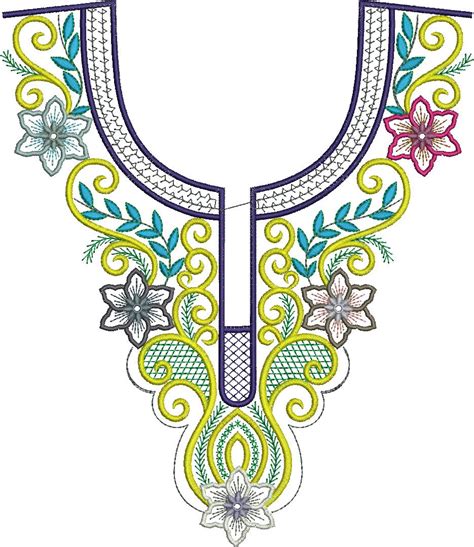 Arabian Neck High Quality Embroidery Free Design 81