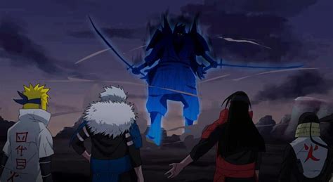 Hokages Against Susanoo Naruto Manga Minato Sarutobi Hashirima