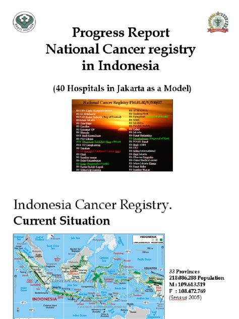 National cancer registry, ministry of health malaysia, 2006. Progress Report National Cancer Registry in Indonesia ...