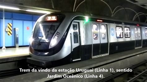 Metrô Rio Linha 14 Cnr 4000 Saindo Da Linha 1 Para A 4 Em Cantagalo