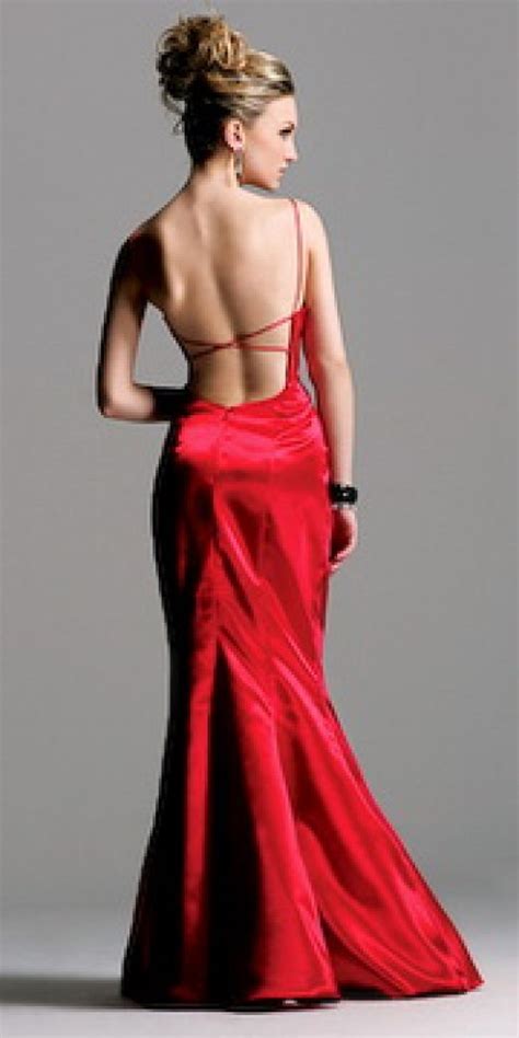 Fashion And Styles Red Backless Prom Dress