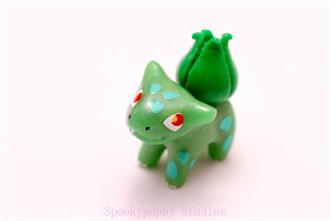 Cute Polymer Clay Bulbasaur Pokemon Desk Sitter Figure Friend