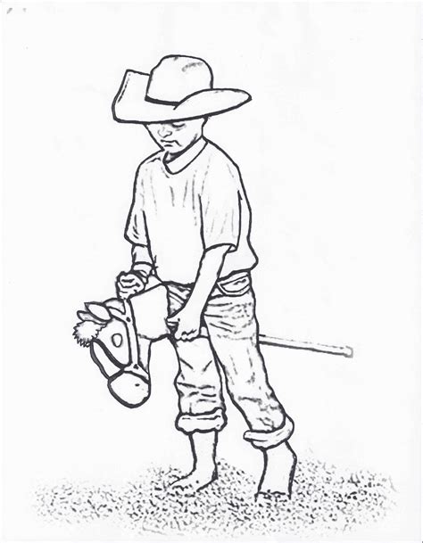 Download 2,478 cartoon cowboy horse stock illustrations, vectors & clipart for free or amazingly low rates! RODEO COLORING PAGES: Little Cowboy On Stick Horse Color ...