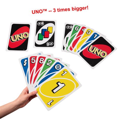 The only thing that could make the matching card game more fun? UNO Giant Family Card Game With 108 Oversized Cards - Walmart.com - Walmart.com