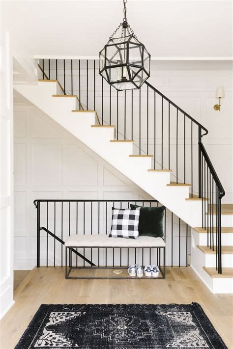 When my husband finally gave me the ok, i drew something up, and had someone fabricate it. RE-CREATE THE LOOK: 5 MODERN FARMHOUSE STAIRCASE IDEAS YOU'LL LOVE - Hey, Djangles.