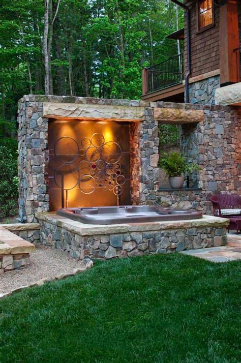 40 Outstanding Hot Tub Ideas To Create A Backyard Oasis Hot Tub Landscaping Hot Tub Outdoor