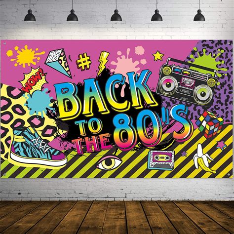 80s Party Decorations Extra Large Fabric Back To The 80s Hip Hop
