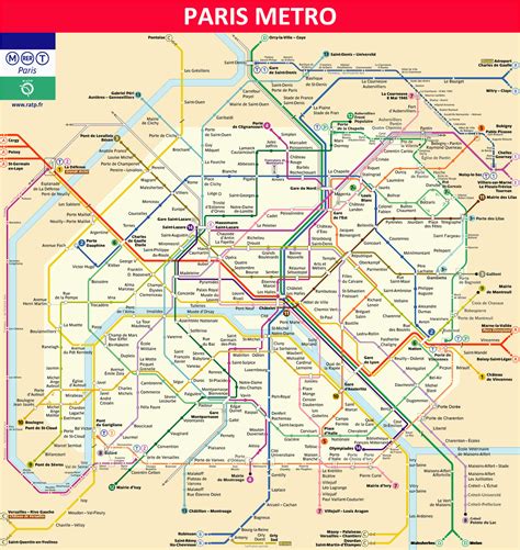 Paris France Train Stations Map