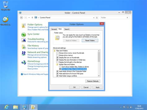 Showing Hidden Files And Folders On Windows 8