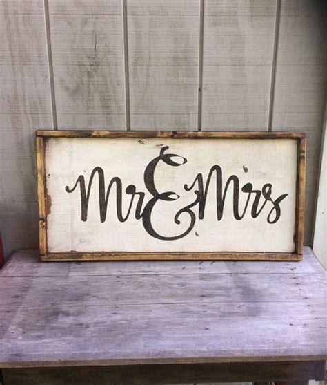Mr And Mrs Wood Sign Wedding Sign His And Hers Sign Diy Wood Signs