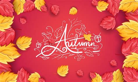 Free Vector Hand Drawn Happy Autumn Greeting Background