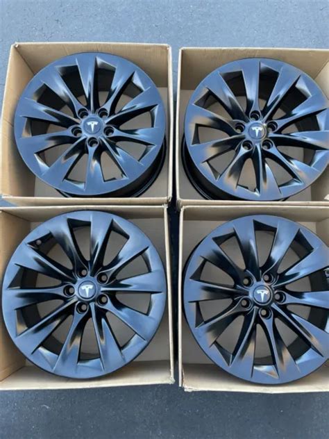 20and Tesla Model X Factory Wheels Oem Satin Black Rims Tesla X 2015 2023