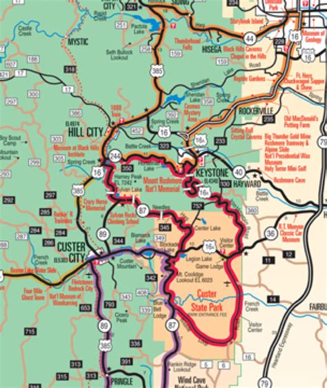 Printable Map Of Black Hills Sd
