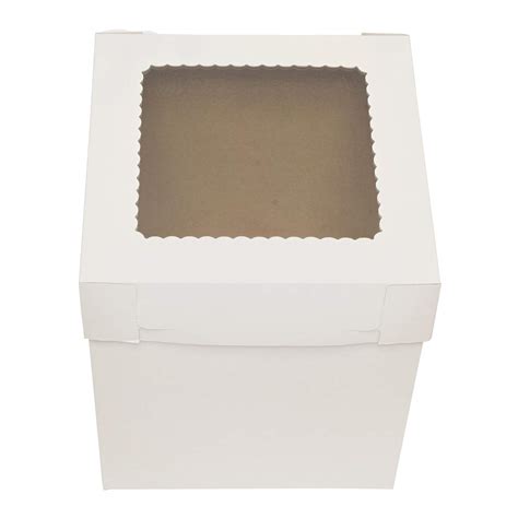 Spec101 Cake Boxes With Window 25pk 12 X 12 X 8in White Bakery Boxes