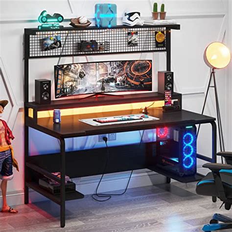 Tribesigns 55 Inch Gaming Desk With 2 Outlet And 2 Usb Ports Large