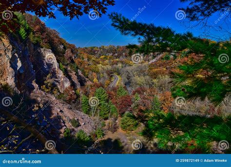 Fall Foliage At Ablemans Gorge Near Rock Springs Wi Stock Image Image