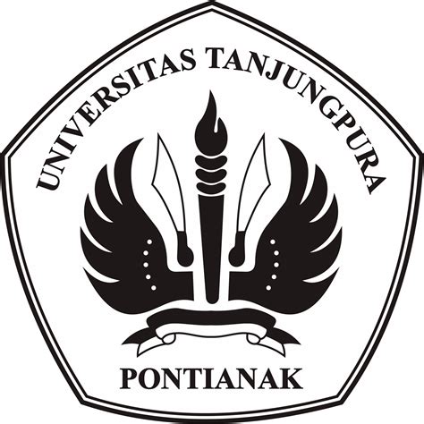 Logo kemenag (kementerian agama) depag (departemen agama) versi hitam putih. Lambang Logo: Logo Universitas Tanjungpura