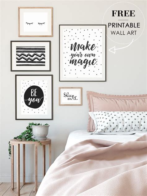 Free Wall Art Printables For Your Bedroom Gallery Wall