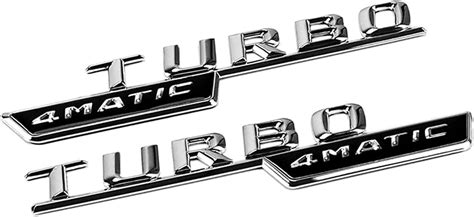 Aodofo Woowha 1 20 Pair Turbo 4matic Emblem Logo Side Fender Sticker