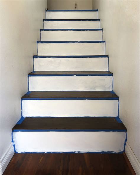 How To Update Wood Stairs With Chalk Paint Painted Wood Stairs Wood