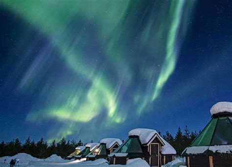 Northern Lights Village Levi Glass Igloo Resort Under Aurora Borealis