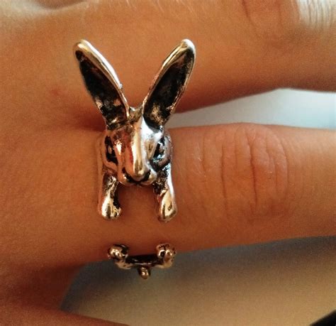 Rabbit Ring Bunny Ring Uk Rabbit Jewellery Rabbit Ts Etsy