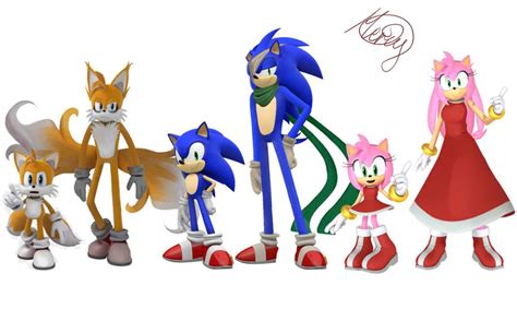 Sonic Wwmh Characters In 3d Model By Amyrosediamonds On Deviantart