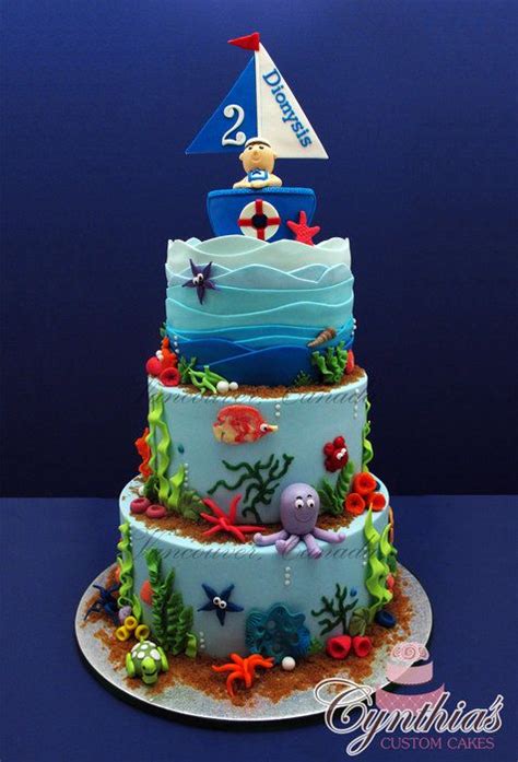 See these two lovely ladies show you step by step how to make a simple, yet amazing beach themed cake. Ocean Themed Cake | Beach & Ocean Theme Cakes & Cookies ...