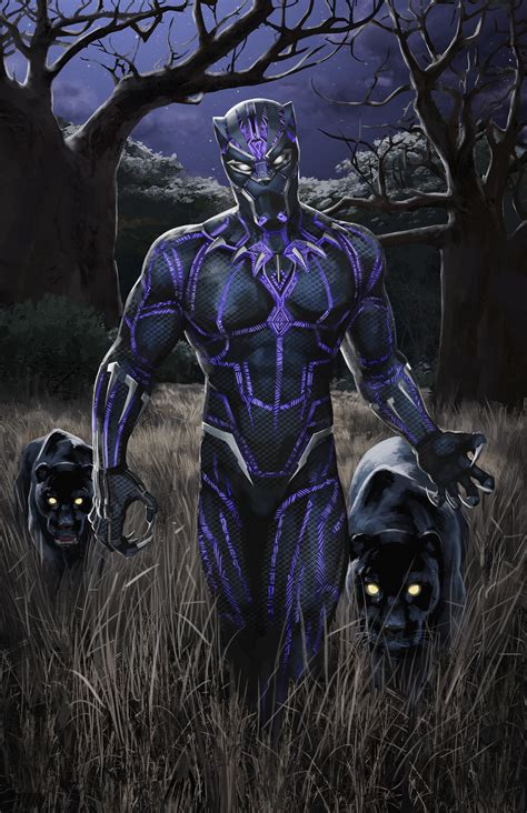 Incredible Black Panther Illustration By Rob Brunette R Comicbookart