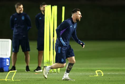 Lionel Messi Trains With Argentina For World Cup Semi Final In Pictures