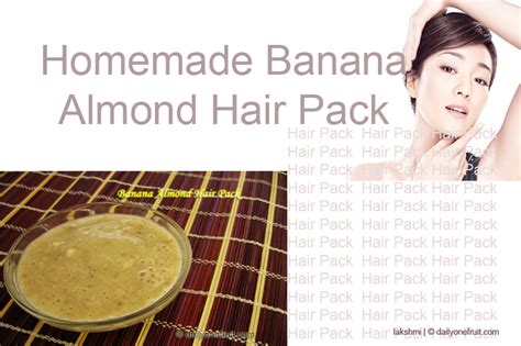 Homemade Banana Almond Hair Pack