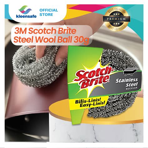 Kleensafe X Scotch Brite Stainless Steel Wool Ball Scouring Sponge