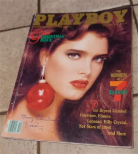 Playboy Adult Magazine December 1986 Gala Christmas Issue Brooke