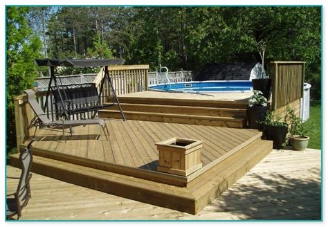 A pool deck can instantly improve the look of your pool area, and it can also amp up the entertainment factor. Free Deck Plans For Above Ground Pool | Home Improvement