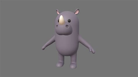 rhino character buy royalty free 3d model by bariacg [e276a53] sketchfab store