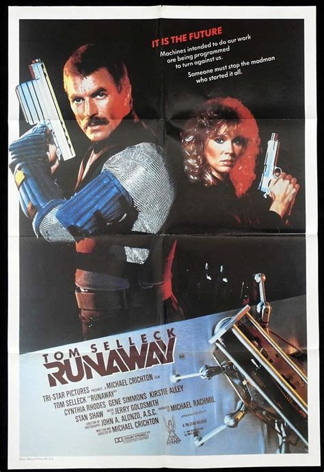 Runaway Original One Sheet Movie Poster Tom Selleck Cynthia Rhodes