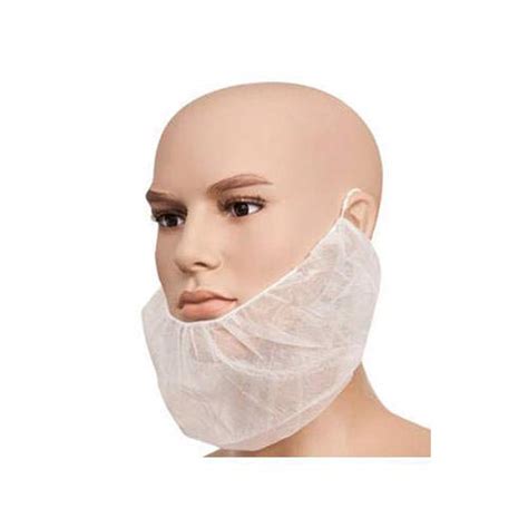 Humcare Non Woven Beard Mask White Pack Of 100 Pieces