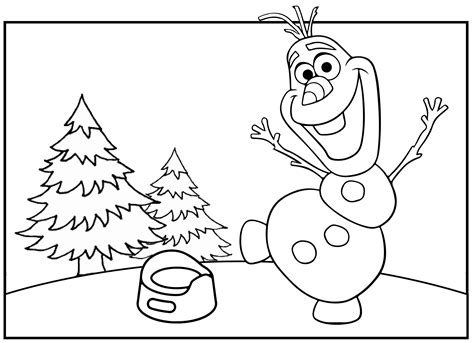 Leuk Voor Kids Olaf Verkleed Als Kerstboom Kleurplaten