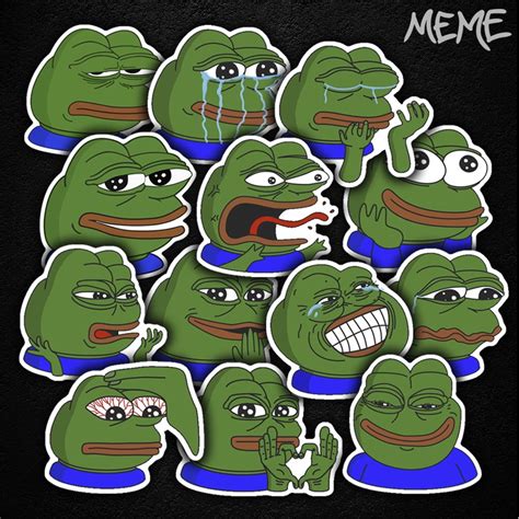Pepe Emotes Premium Fan Made Sticker Meme Series Shopee Malaysia